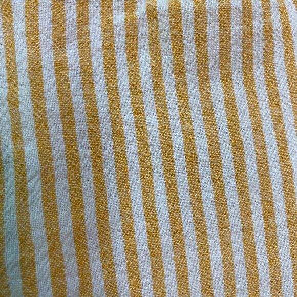 J. Crew Factory Orange and White Striped Linen Blend Button Front Tank - Picture 7 of 9